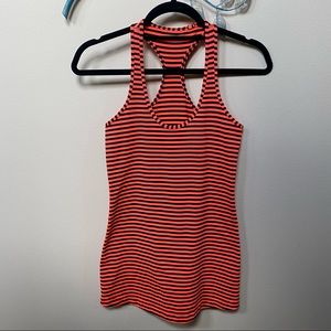 ❤️Lululemon Cool Racerback tank women’s orange and black scoop neck CLEARANCE